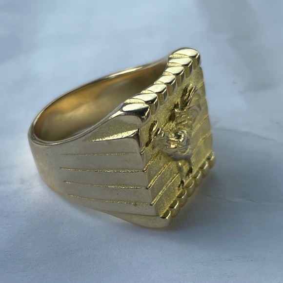 18K Gold Rooster Ring - Picture 3 of 4